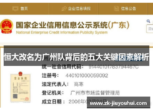 恒大改名为广州队背后的五大关键因素解析