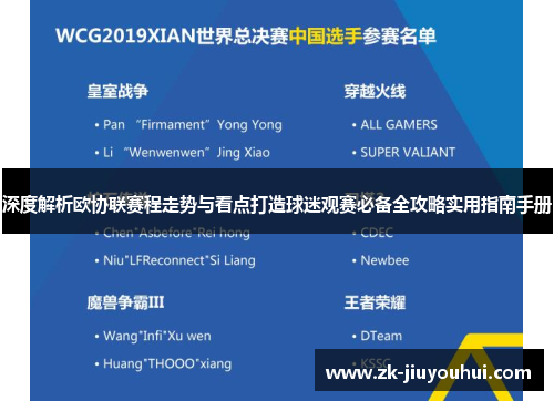 深度解析欧协联赛程走势与看点打造球迷观赛必备全攻略实用指南手册